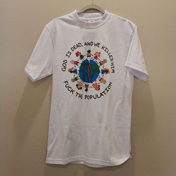 NWOT FTP God is Dead Men's White T-Shirt Size Medium - Picture 2 of 5